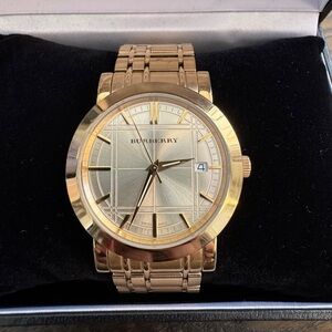 Gold Burberry Heritage Men’s Watch